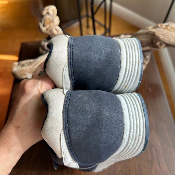 VTG 80s Trax Sneakers NWT Deadstock Navy White Hook & Loop Straps Wide Sz 9 - Picture 10 of 12